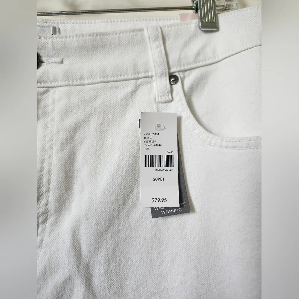Lane Bryant Mid Rise White Ankle Cropped Jeans 20 Petite